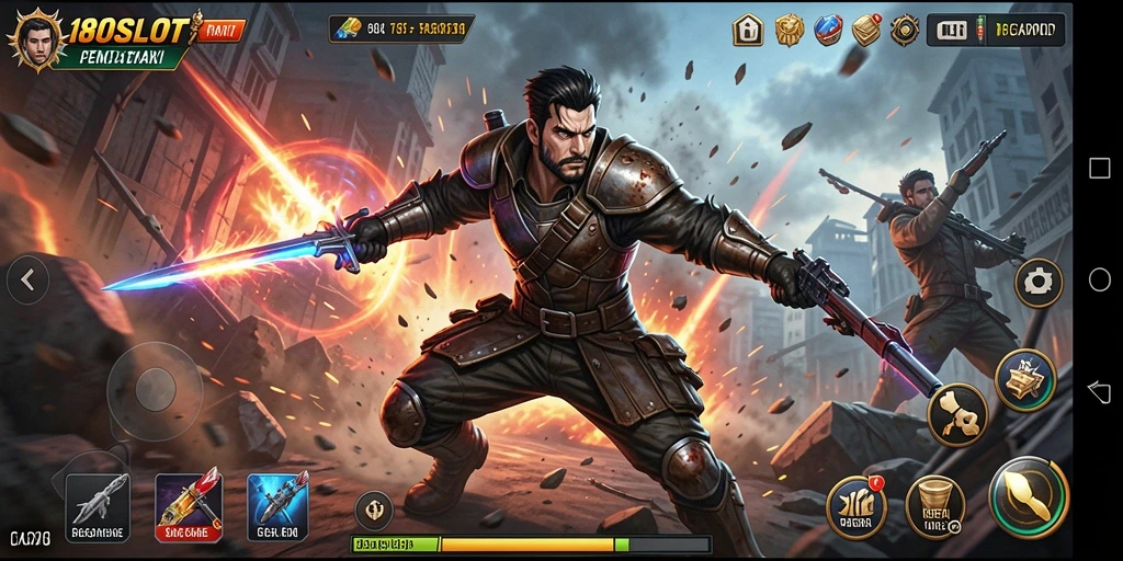 Tampilan gameplay menegangkan di 180SLOT.