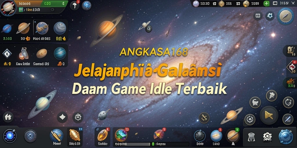 Tampilan gameplay ANGKASA168 yang memukau saat menjelajahi galaksi.