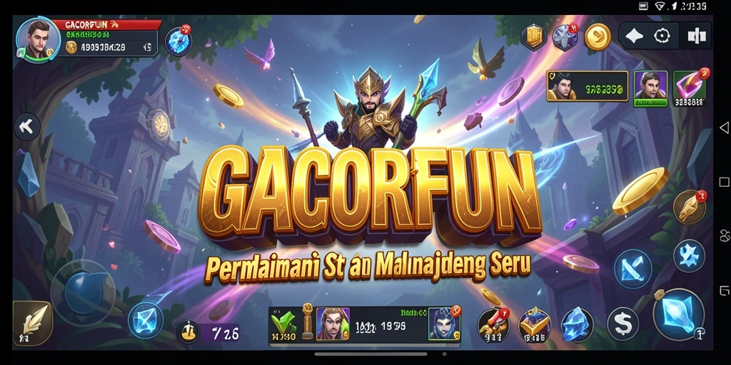 Screenshot menunjukkan aksi seru dalam permainan strategi GACORFUN.