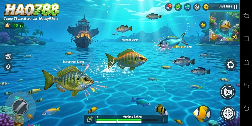 Gameplay seru Tembak Ikan dalam HAO788.